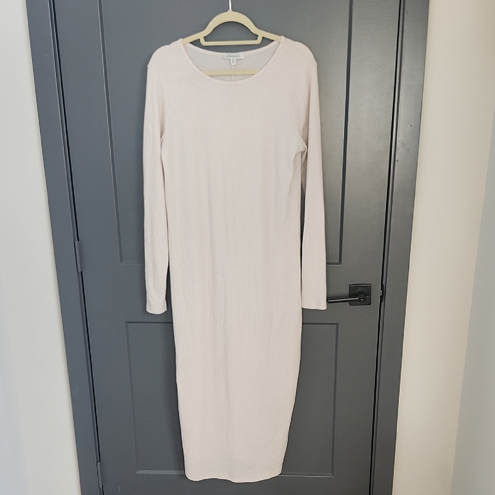 Francesca's Collections Soft Cream Long Sleeve Dress NWOT